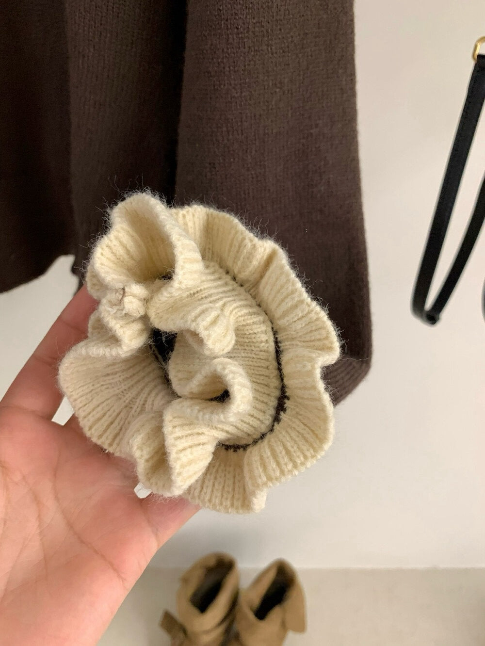 // 超美撞色花邊領+袖口CD