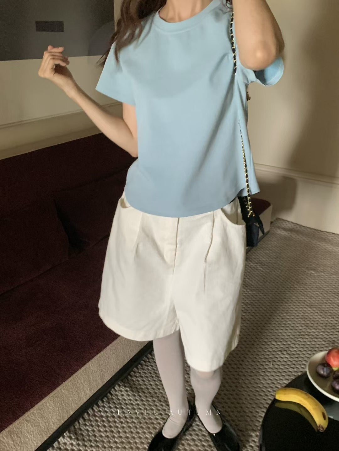 // 一年四季都能穿的多色小飛袖TEE