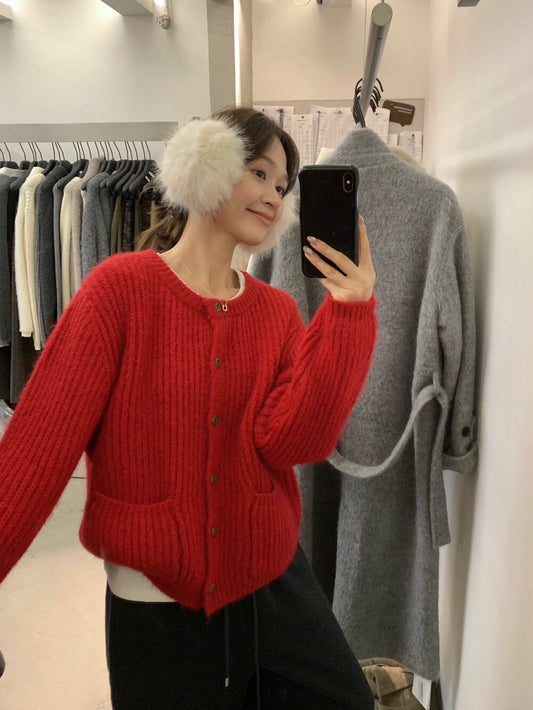 // 直坑紋口袋圓領CD