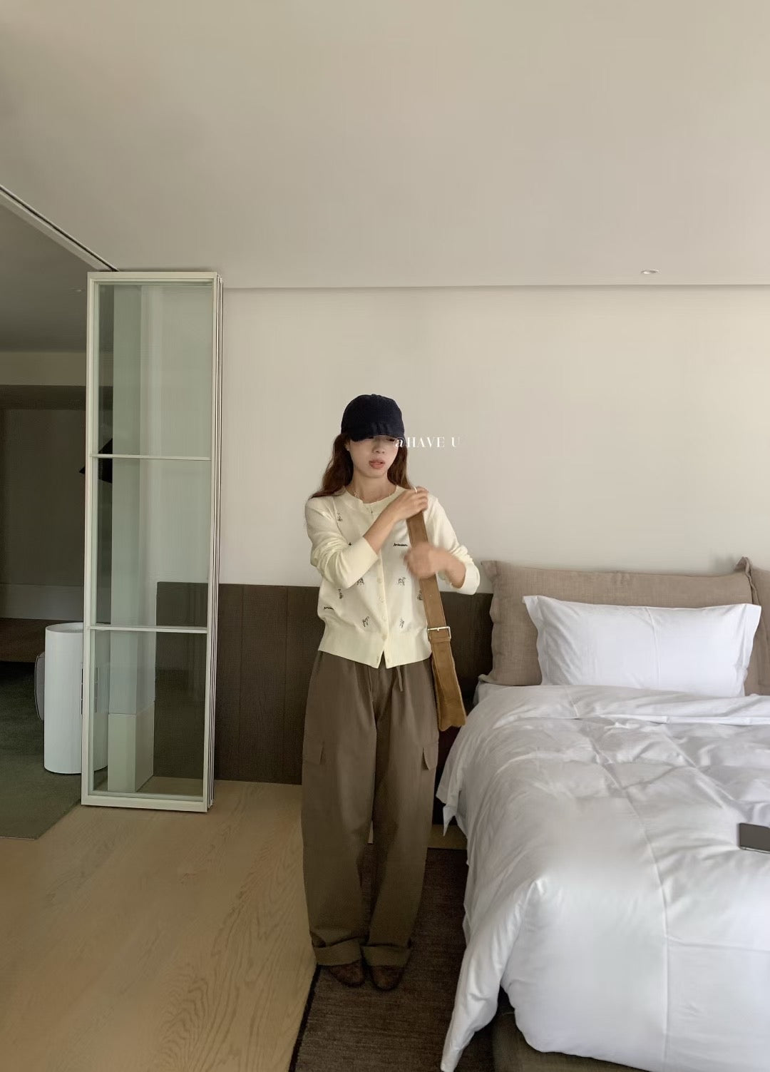 // 休閒感滿滿橡筋腰口袋工裝褲