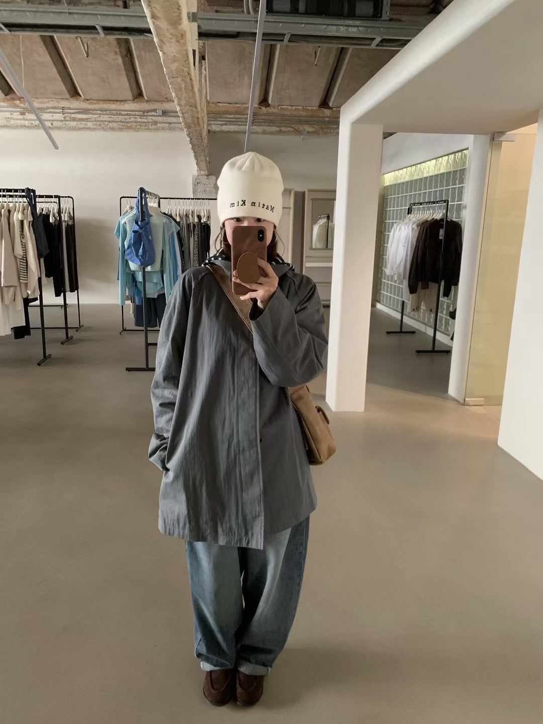 // 小個子也能入的中長款可立領翻領trench coat