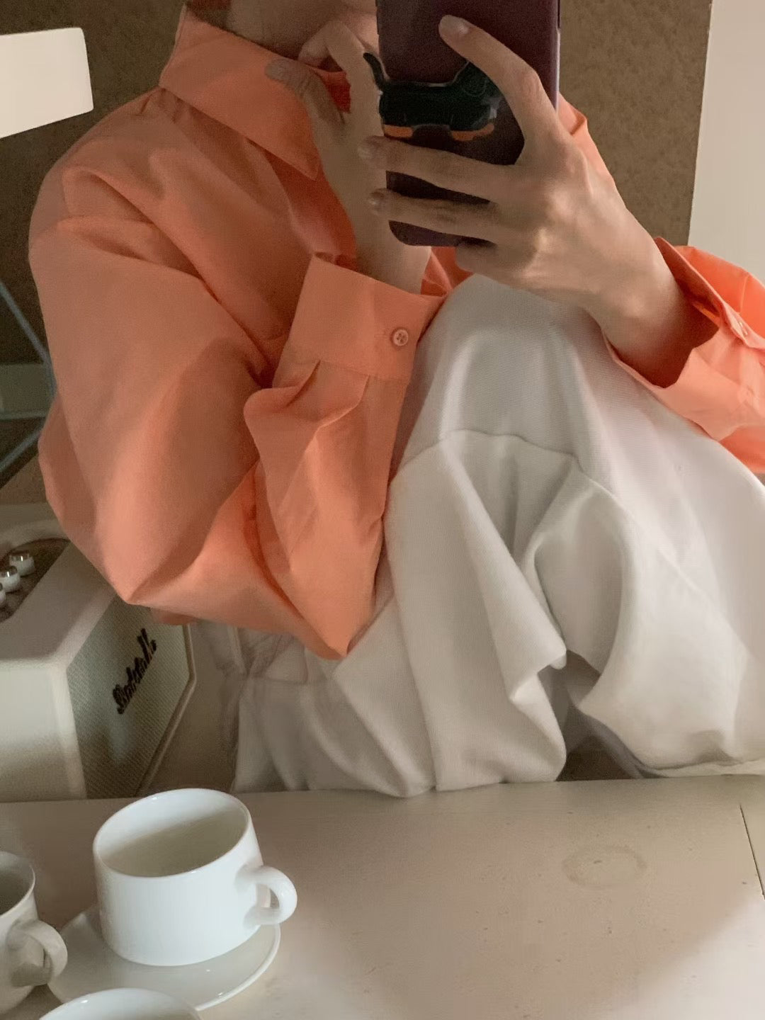 // 超減齡水彩色純色口袋SH
