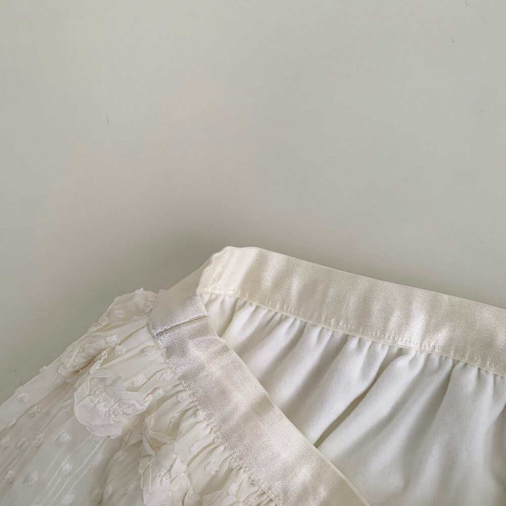 // 超精緻全lace立體點點內加絨中裙