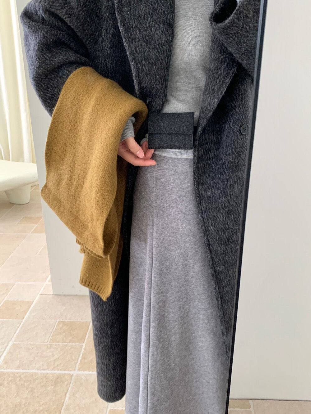 // 秒變大長腿微A字針織裙