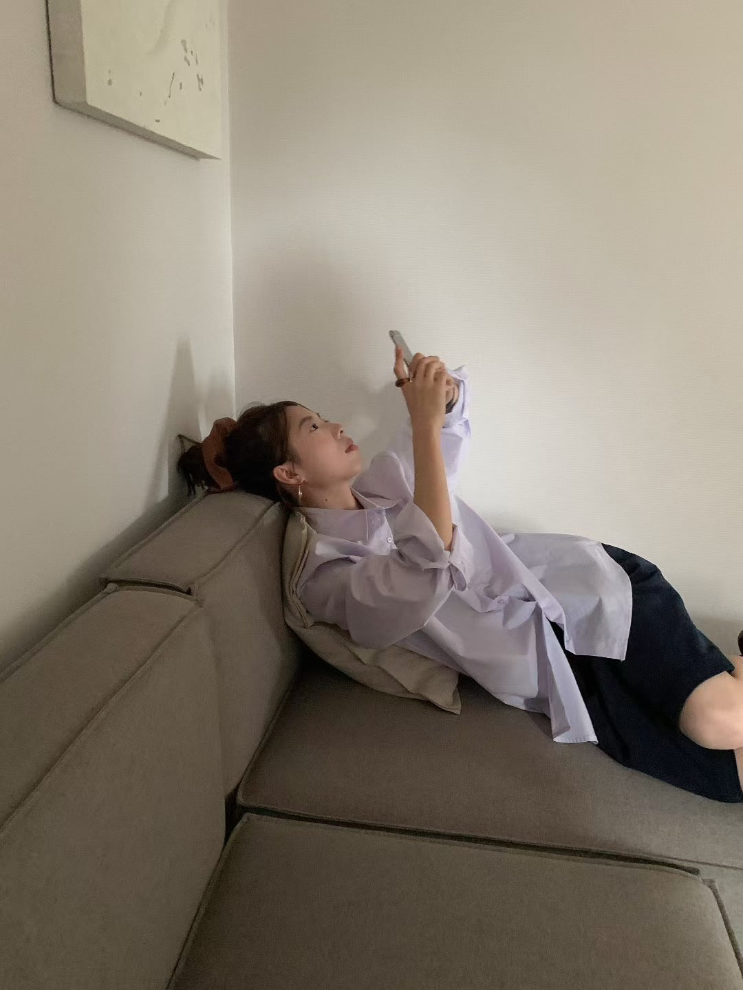 // 超減齡水彩色純色口袋SH