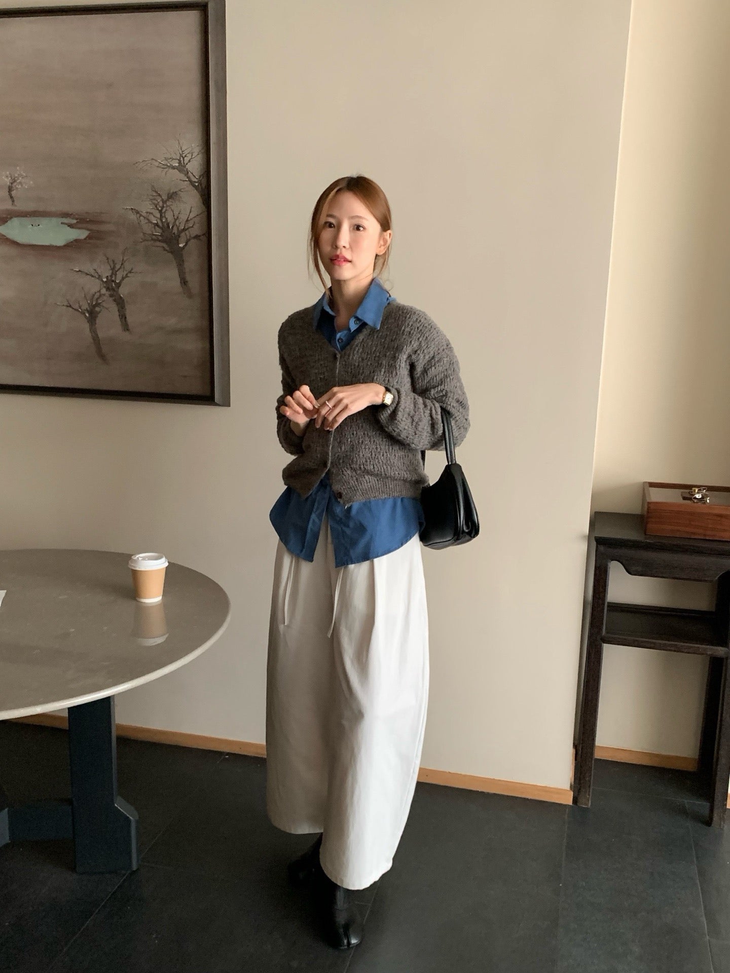 // 復古肌理感鏤空12%wool CD