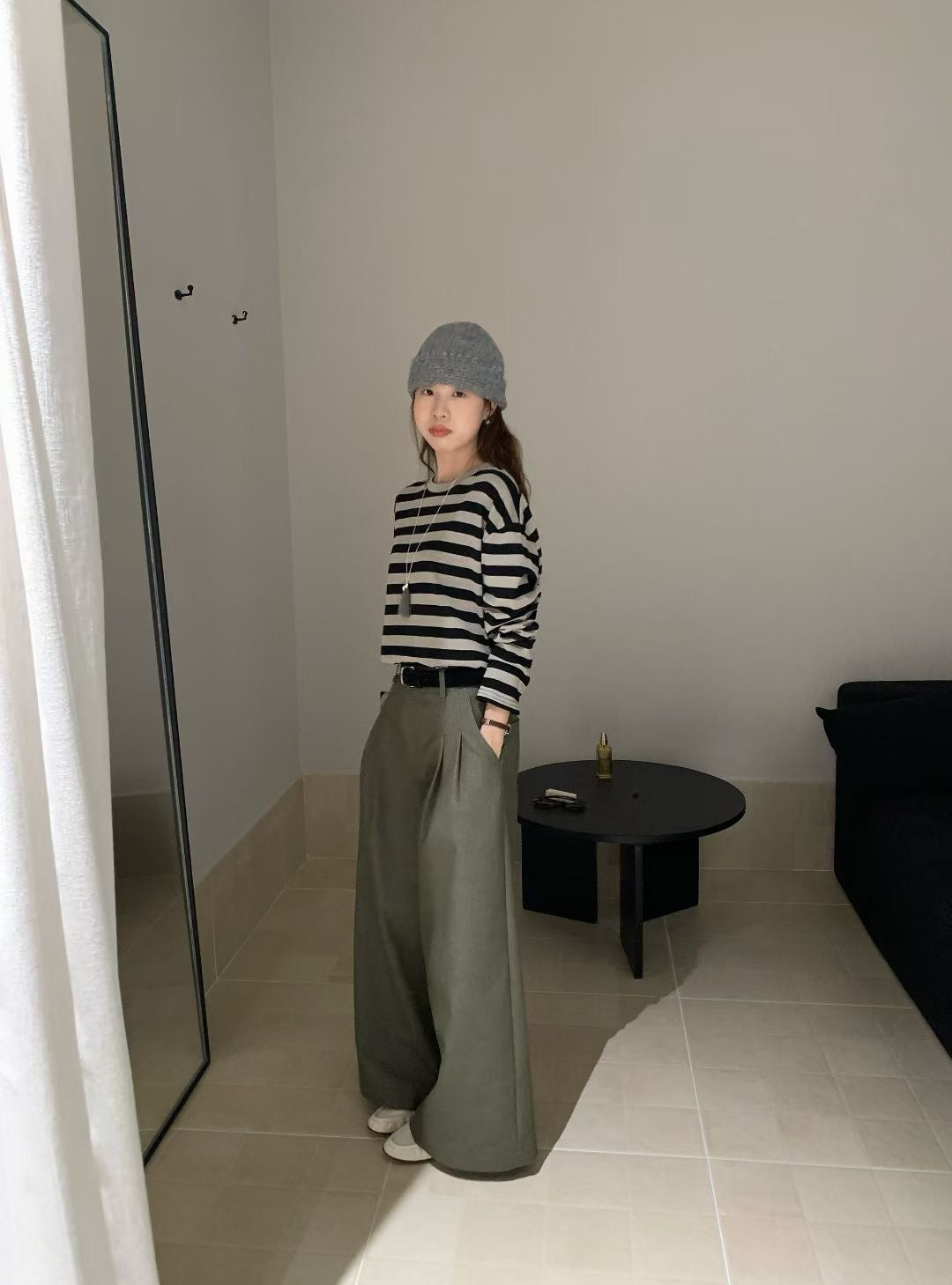 // 質感超好的classic粗間條TEE