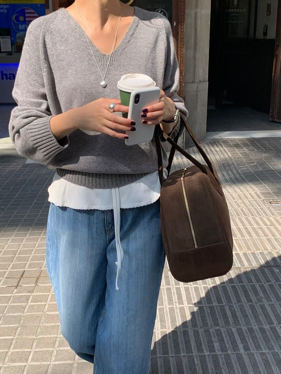 設計師款 // 基本款百搭V領超軟糯冷衫