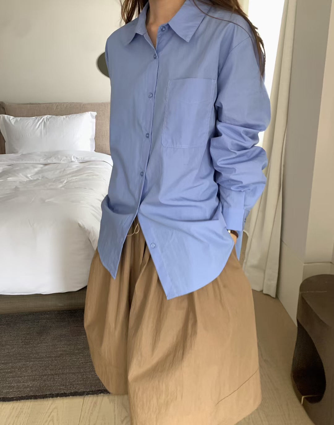 // 超減齡水彩色純色口袋SH