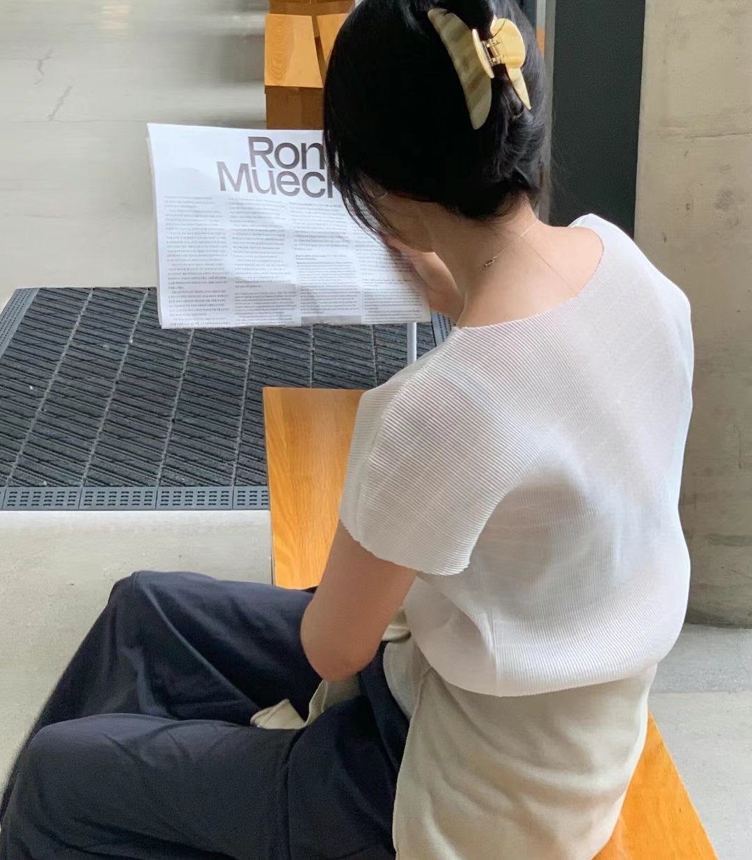 // 免燙細褶褶微廓型袖BL