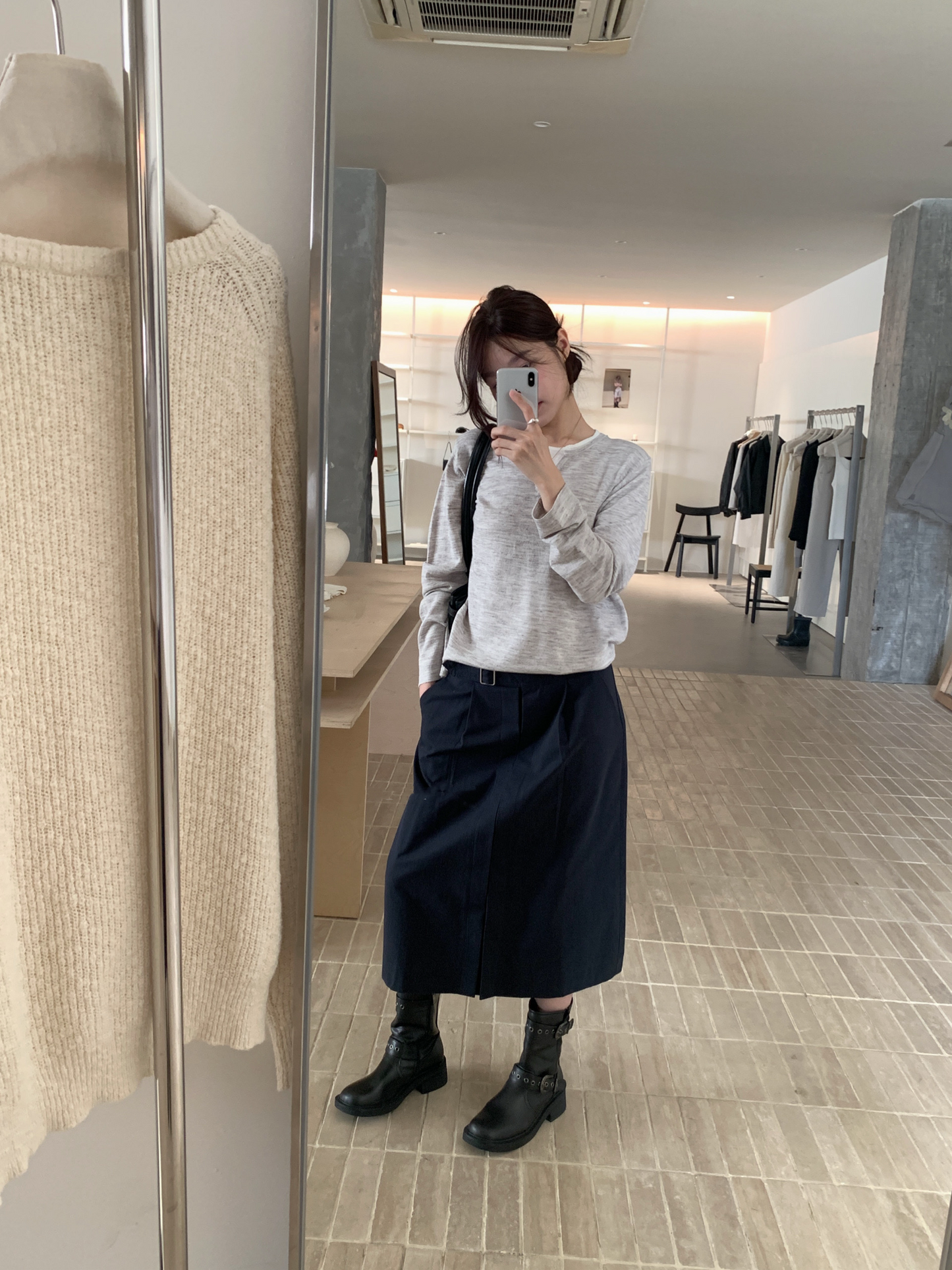 // 假兩件小鈕扣linen NT