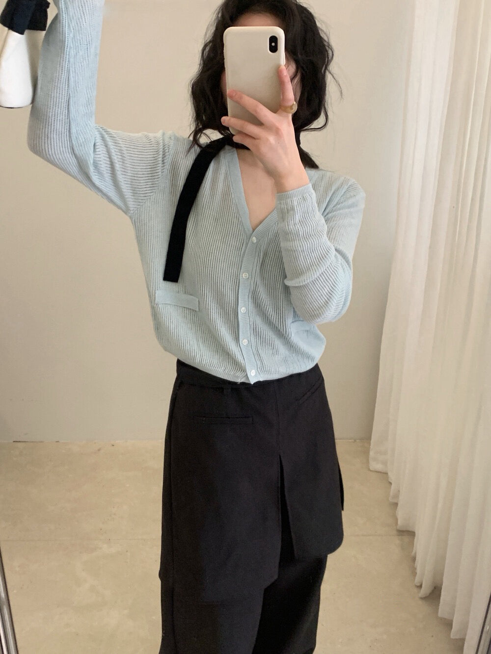 🥜 11%羊毛細直紋微透膚CD