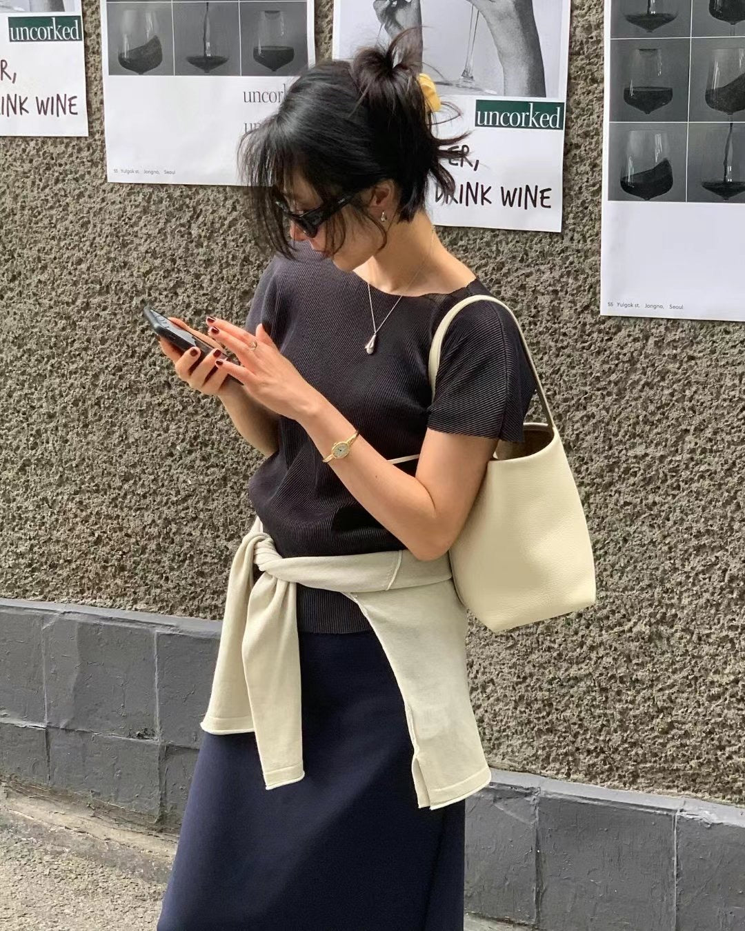 // 免燙細褶褶微廓型袖BL