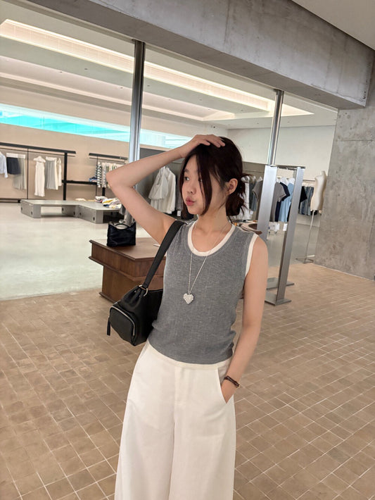 // 假兩件設計感彈性背心