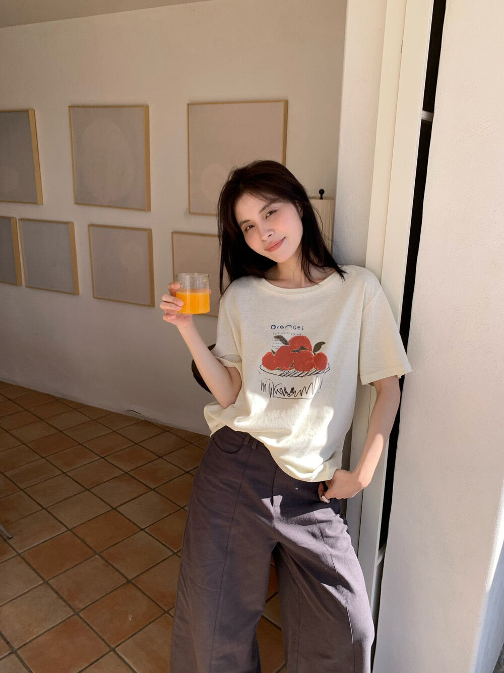 🍅 水果印花圖案棉質TEE