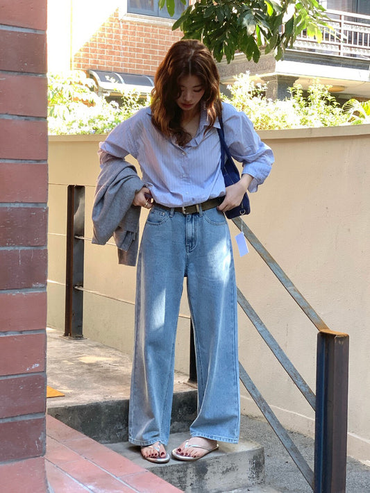 // 直接入版型超好直腳牛仔褲