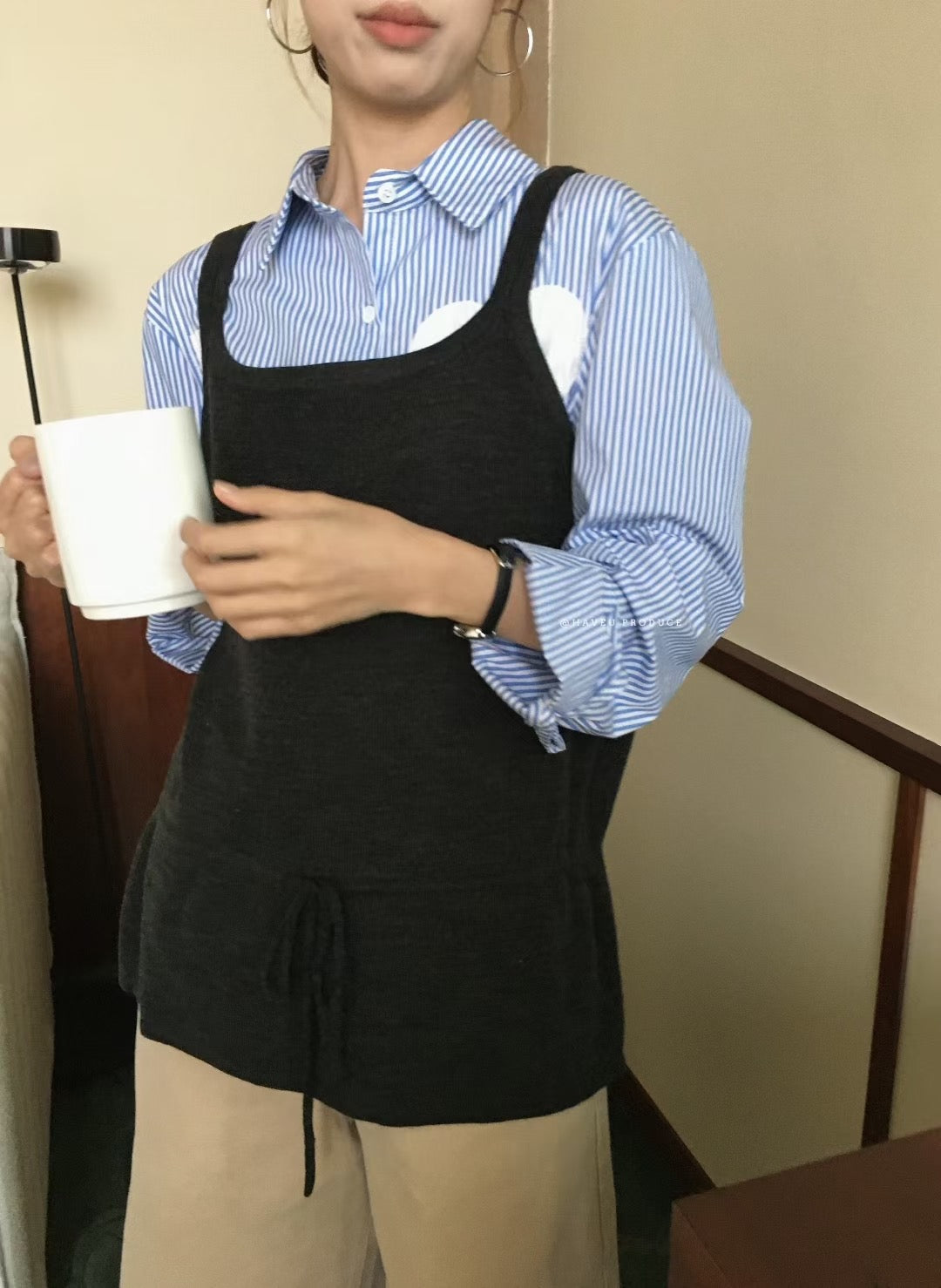 // 疊穿神器可束腰針織背心