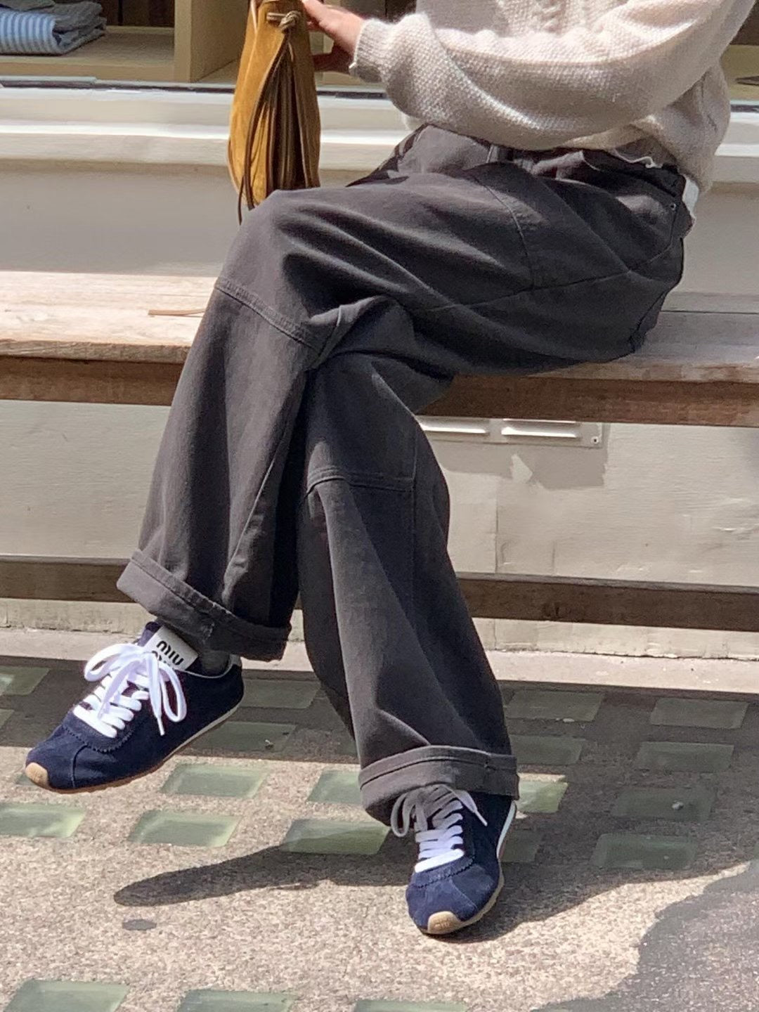// 100%cotton工裝風側口袋牛仔褲