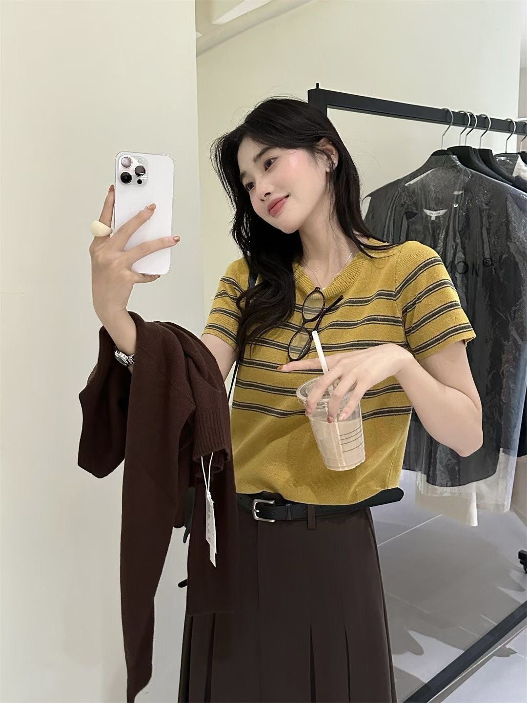 // 小復古撞色拼間短袖NT