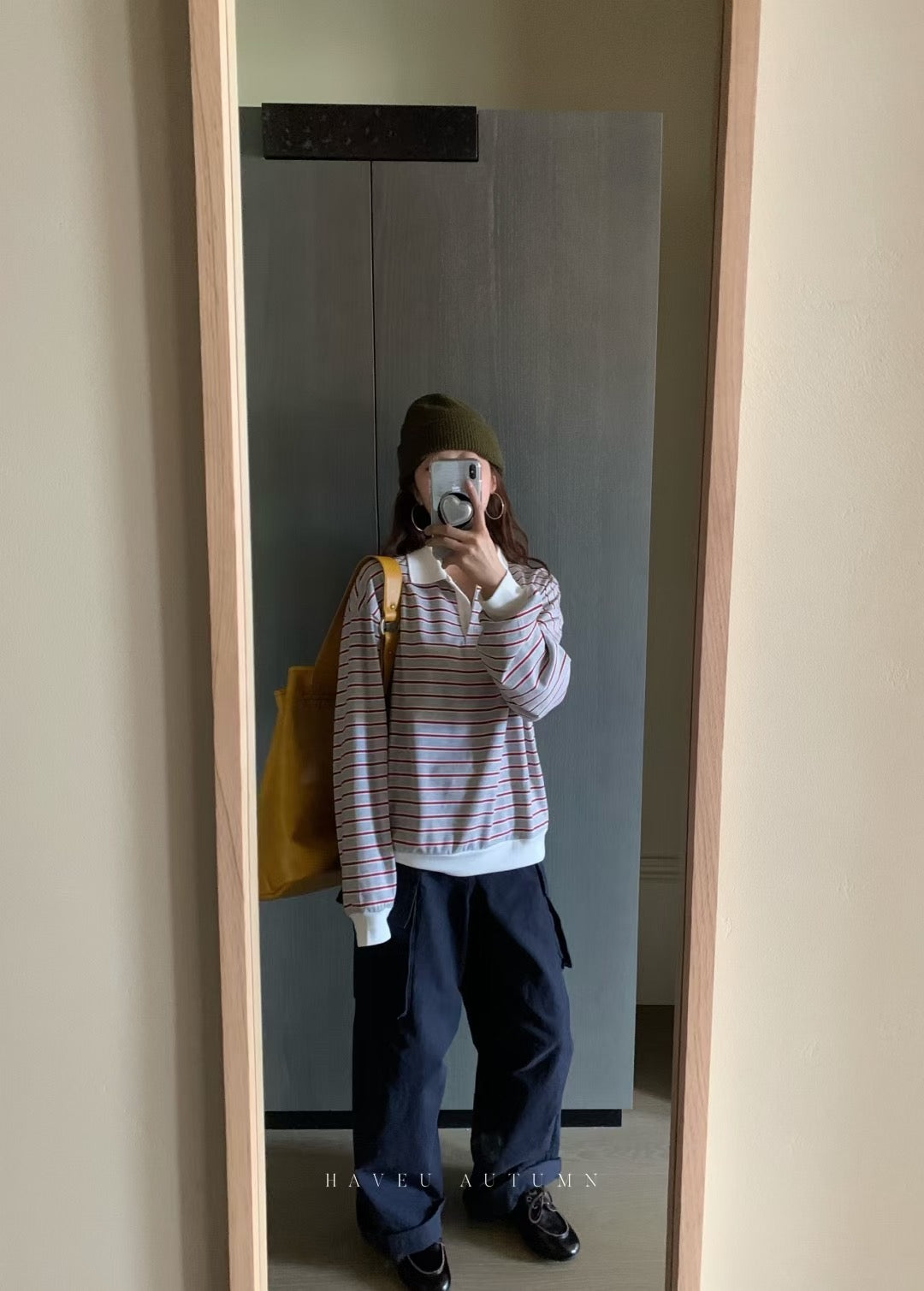 // 隨性慵懶撞色間polo上衣