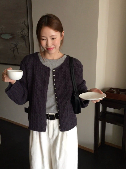 // 溫柔鏤空粗針織CD