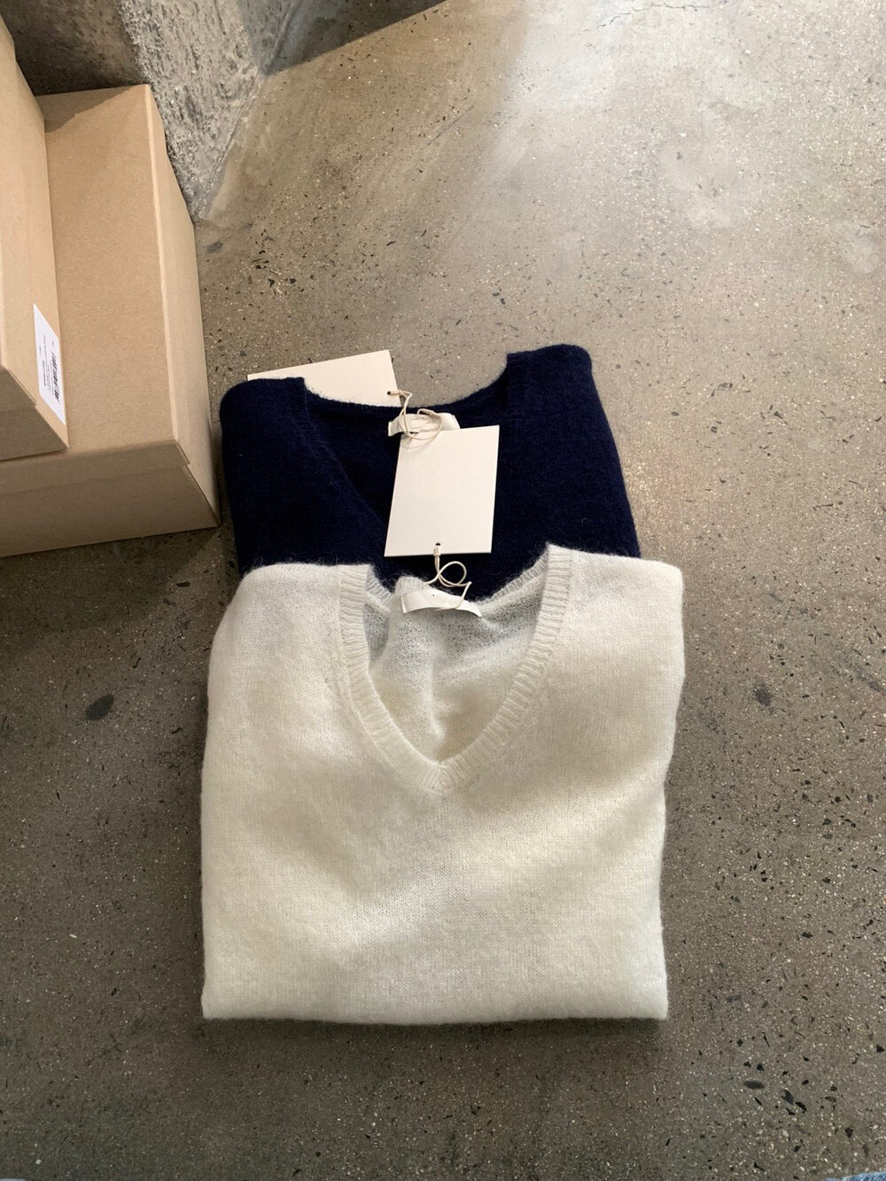 🍳 20%馬海毛V領短袖針織上衣