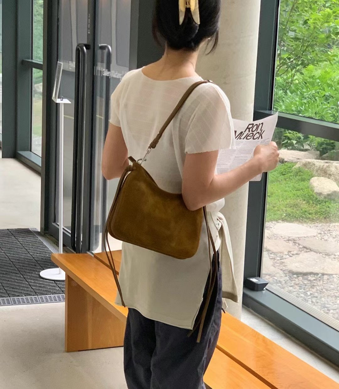 // 免燙細褶褶微廓型袖BL
