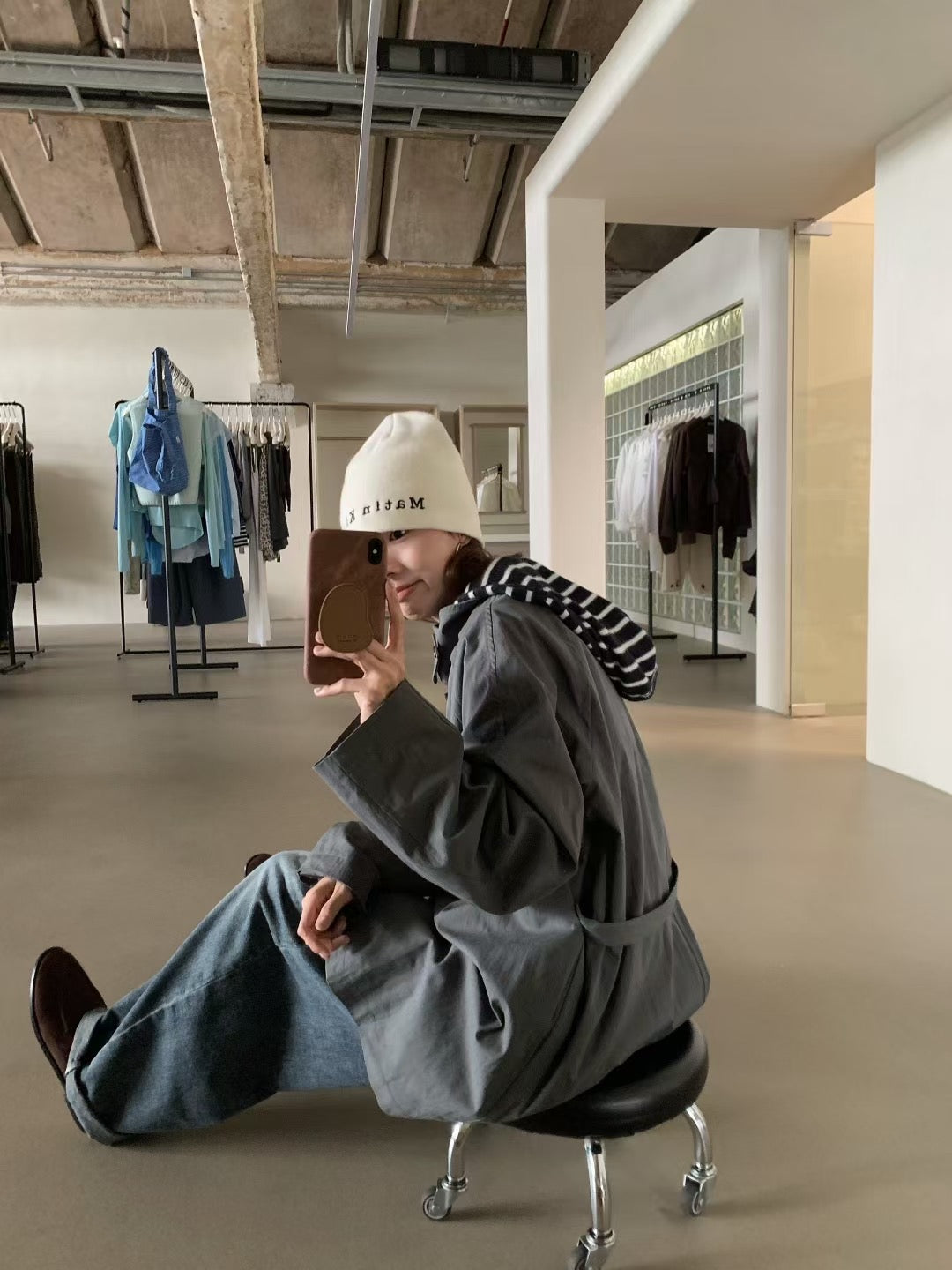 // 小個子也能入的中長款可立領翻領trench coat