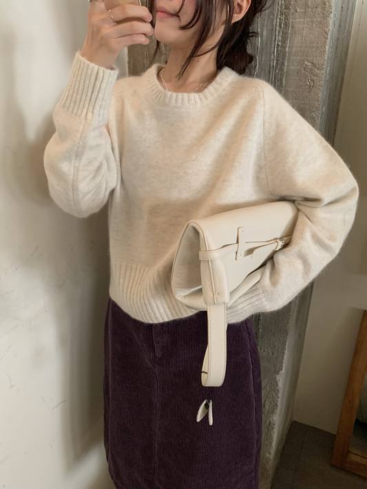 // raccoon35%圓領多色毛衣