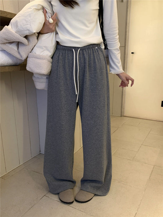 // 大彈性親膚加絨休閒褲