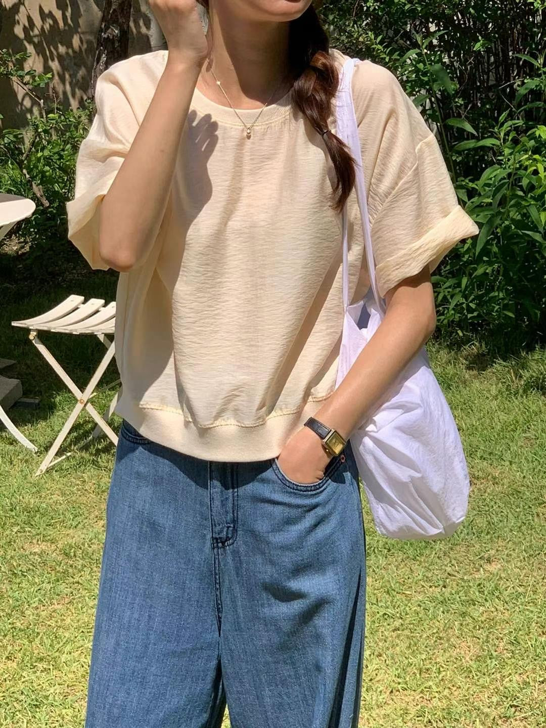 // 免燙肌理感衛衣腳上衣