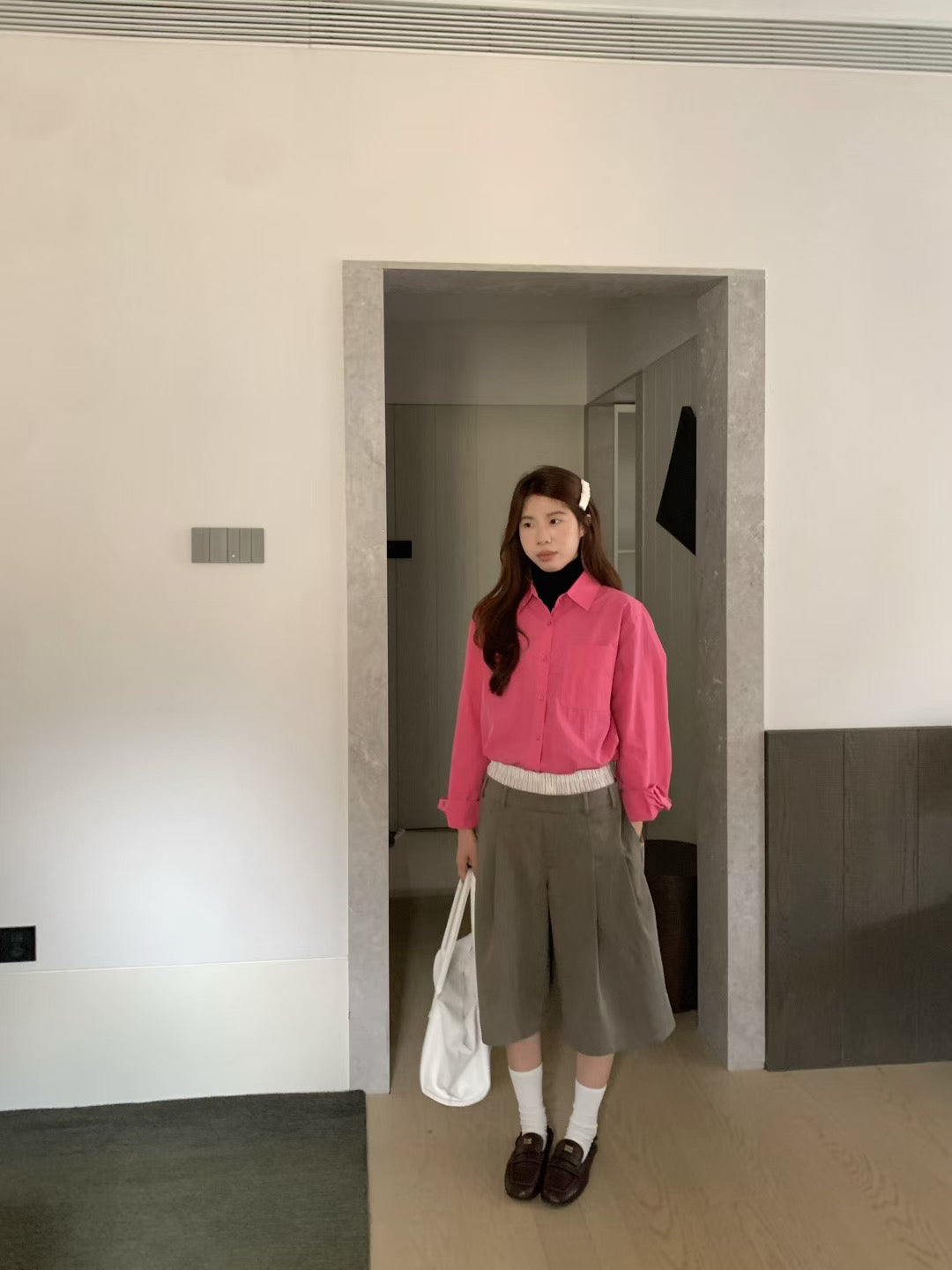 // 超減齡水彩色純色口袋SH