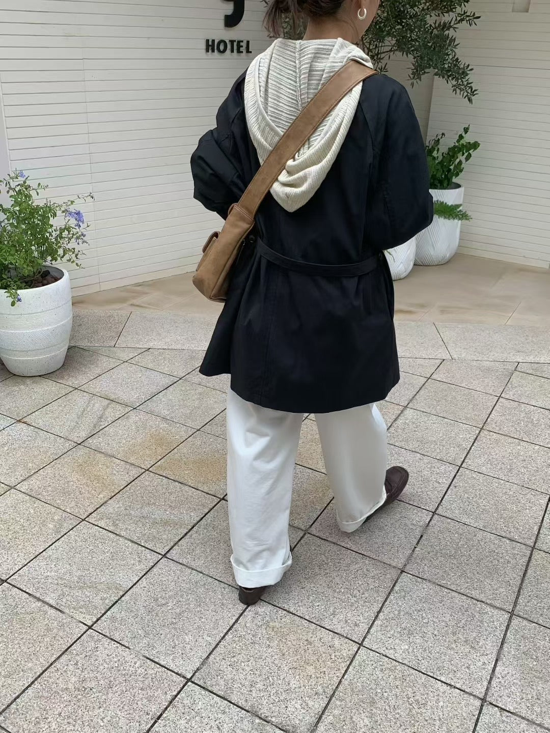 // 小個子也能入的中長款可立領翻領trench coat