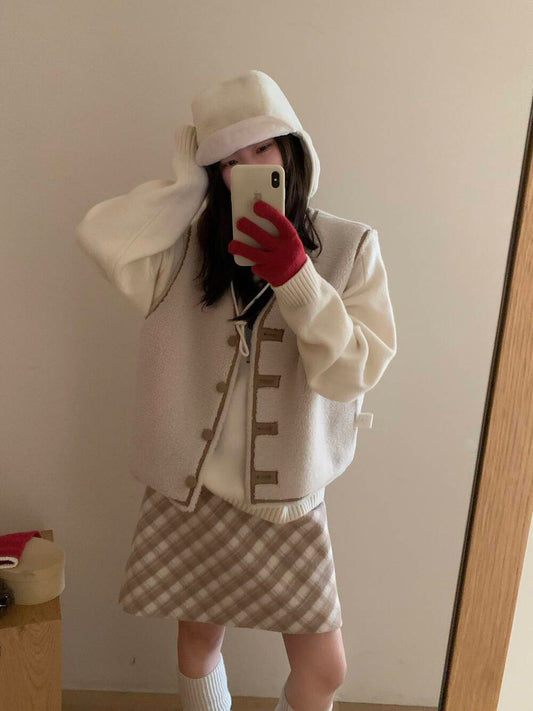 // 可前後雙面穿皮毛一體背心馬甲