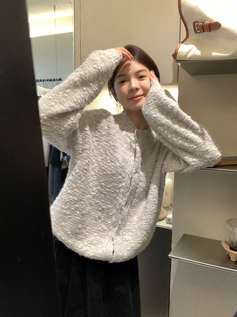 // 肌理感圓領混針感CD