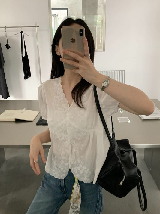 B26 / 重工lace lyocell麻波浪邊BL