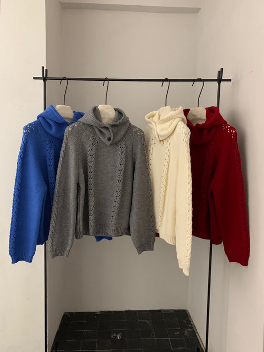 // 連可拆帽子特別織紋NT