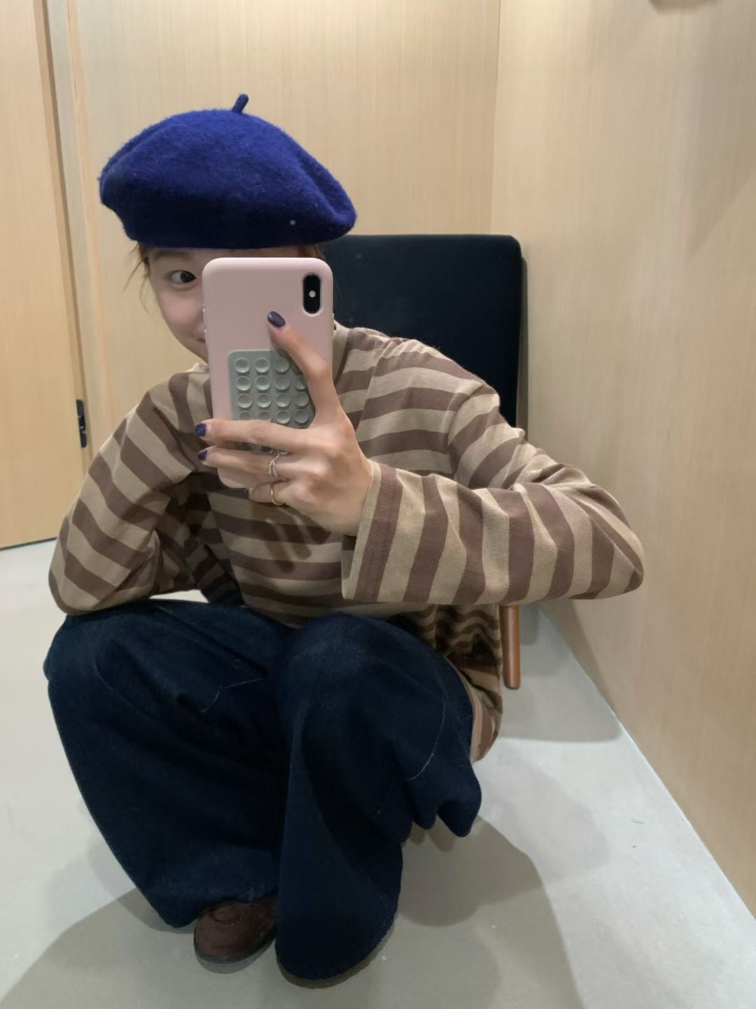 // 質感超好的classic粗間條TEE