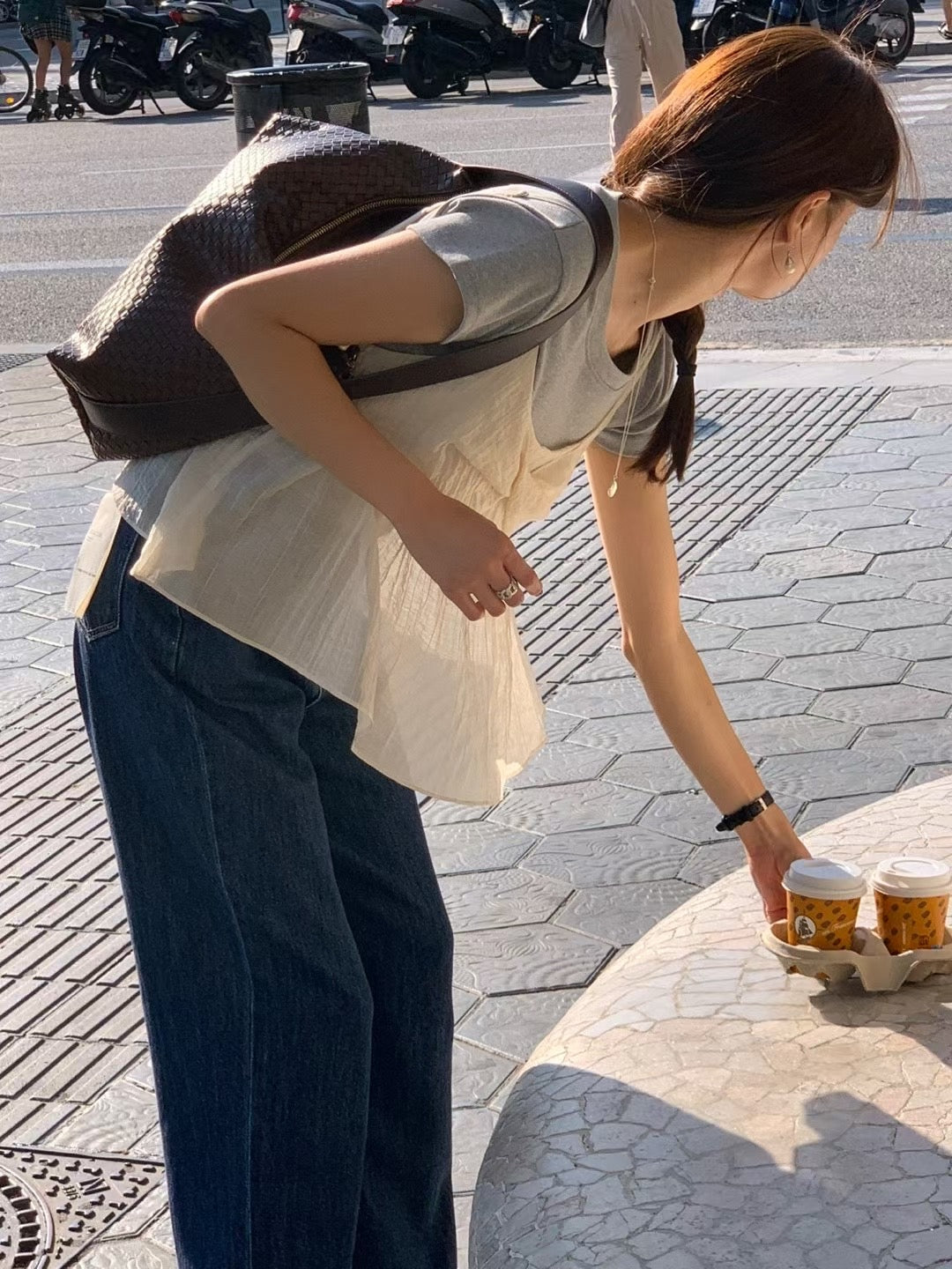 設計師款 // 皺感交叉扭結疊穿小吊帶