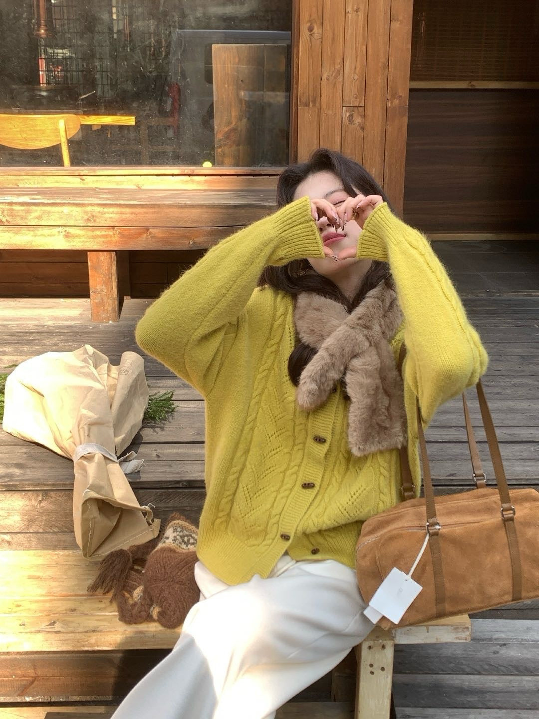 // 復古軟糯牛角鈕麻花CD