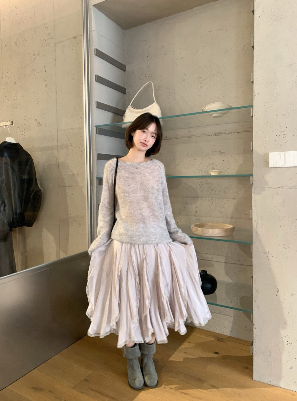 🗝️ 30%馬海毛插肩溫柔透感NT