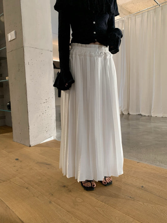 // 超仙垂感百褶半身長裙