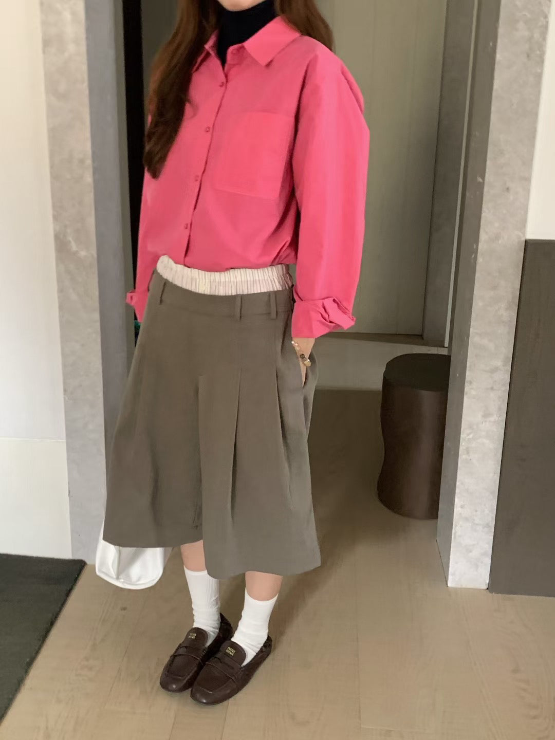 // 超減齡水彩色純色口袋SH