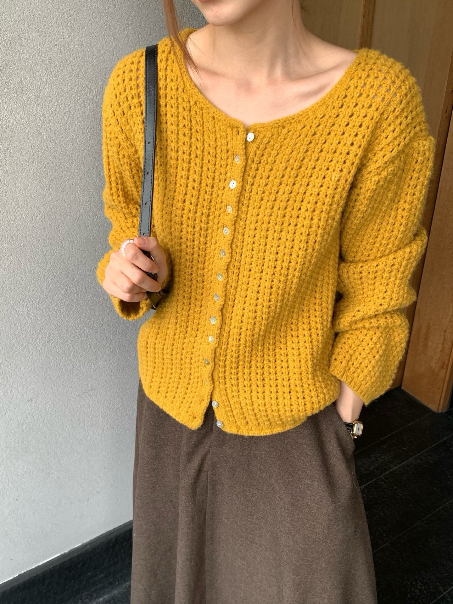 // 溫柔鏤空粗針織CD