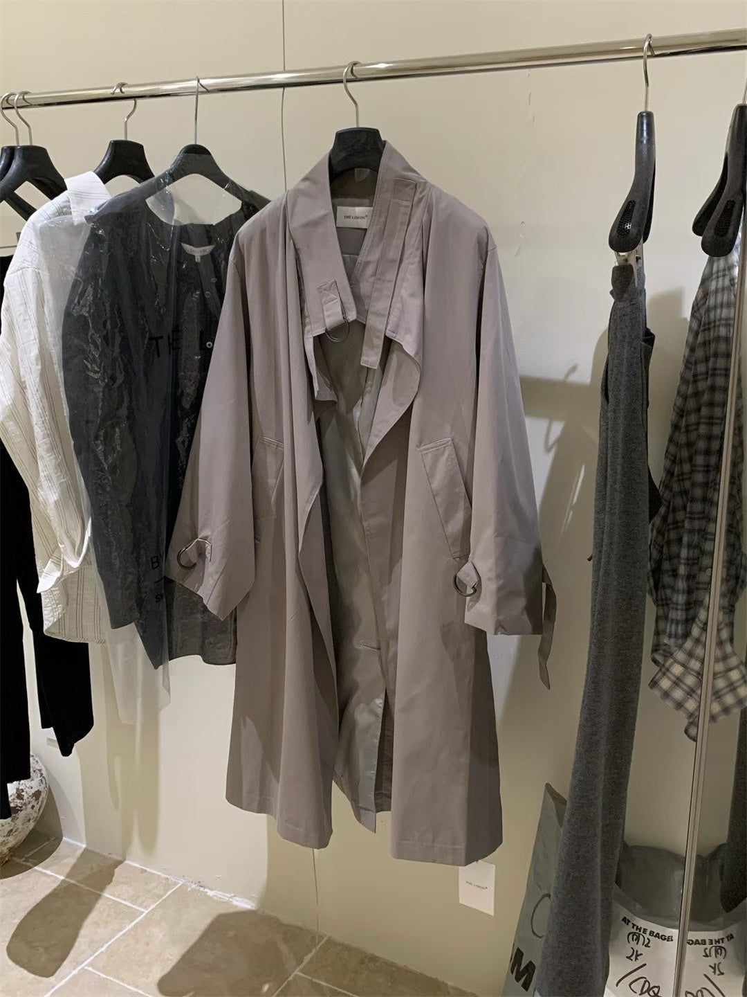 // 帥帥立領隨性trench coat