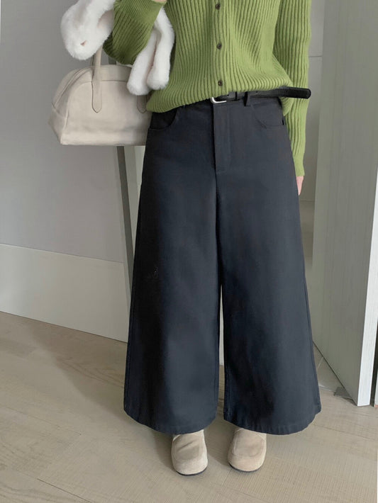 // 小個子必入九分闊腳褲(連腰帶)