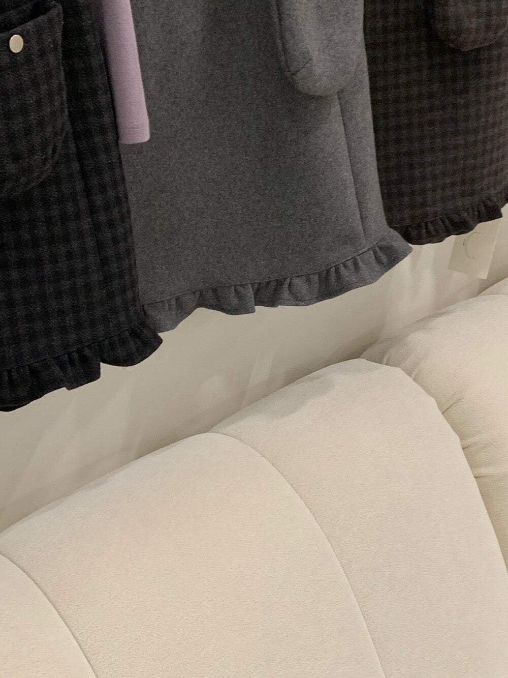 // 50%羊毛花邊腳背心毛呢OPS(連袋仔)