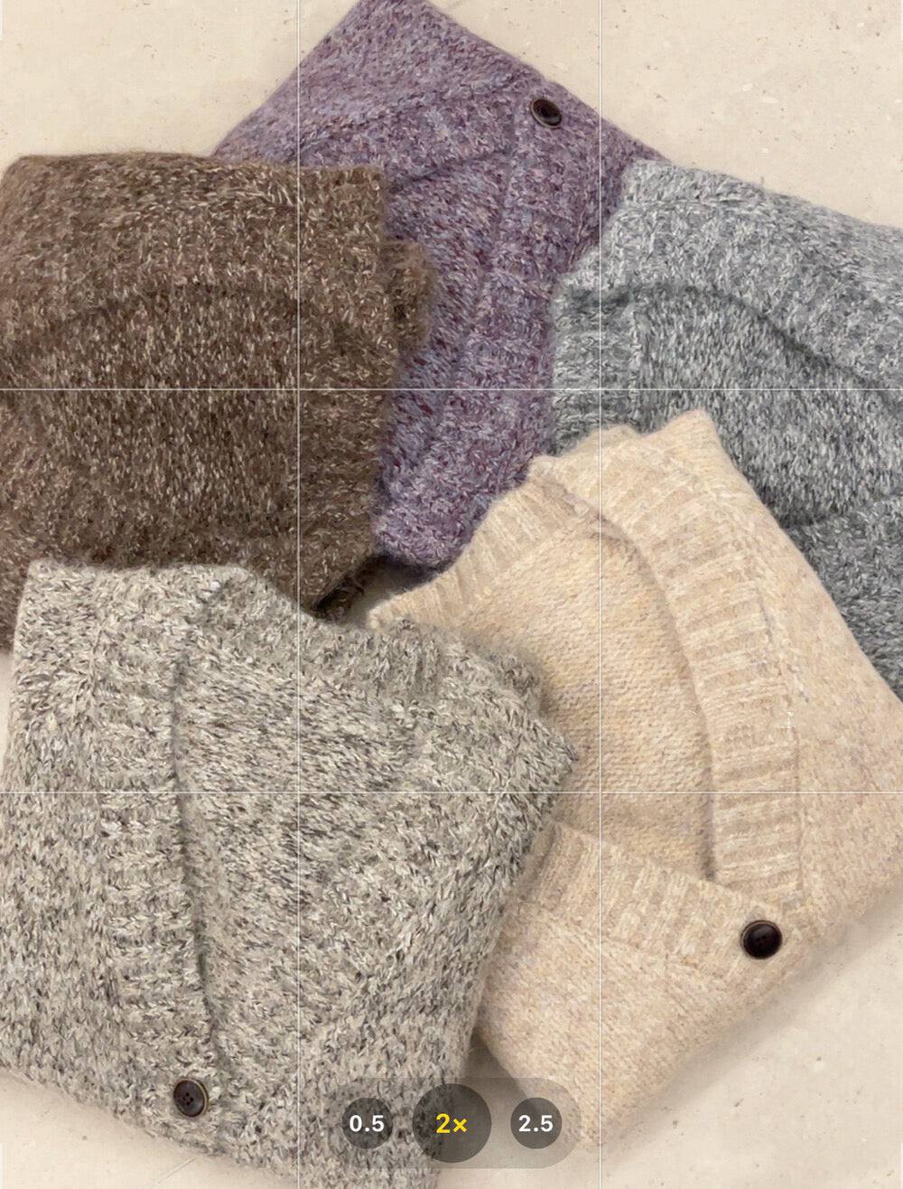 // 花線混色感慵懶寬鬆款中長CD