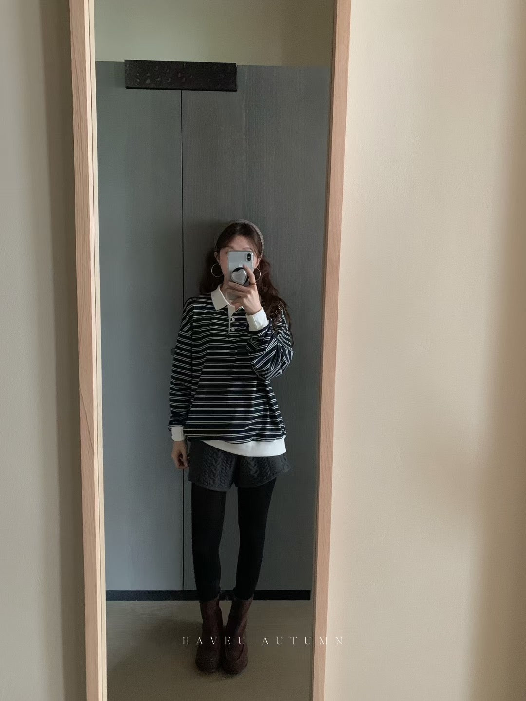 // 隨性慵懶撞色間polo上衣
