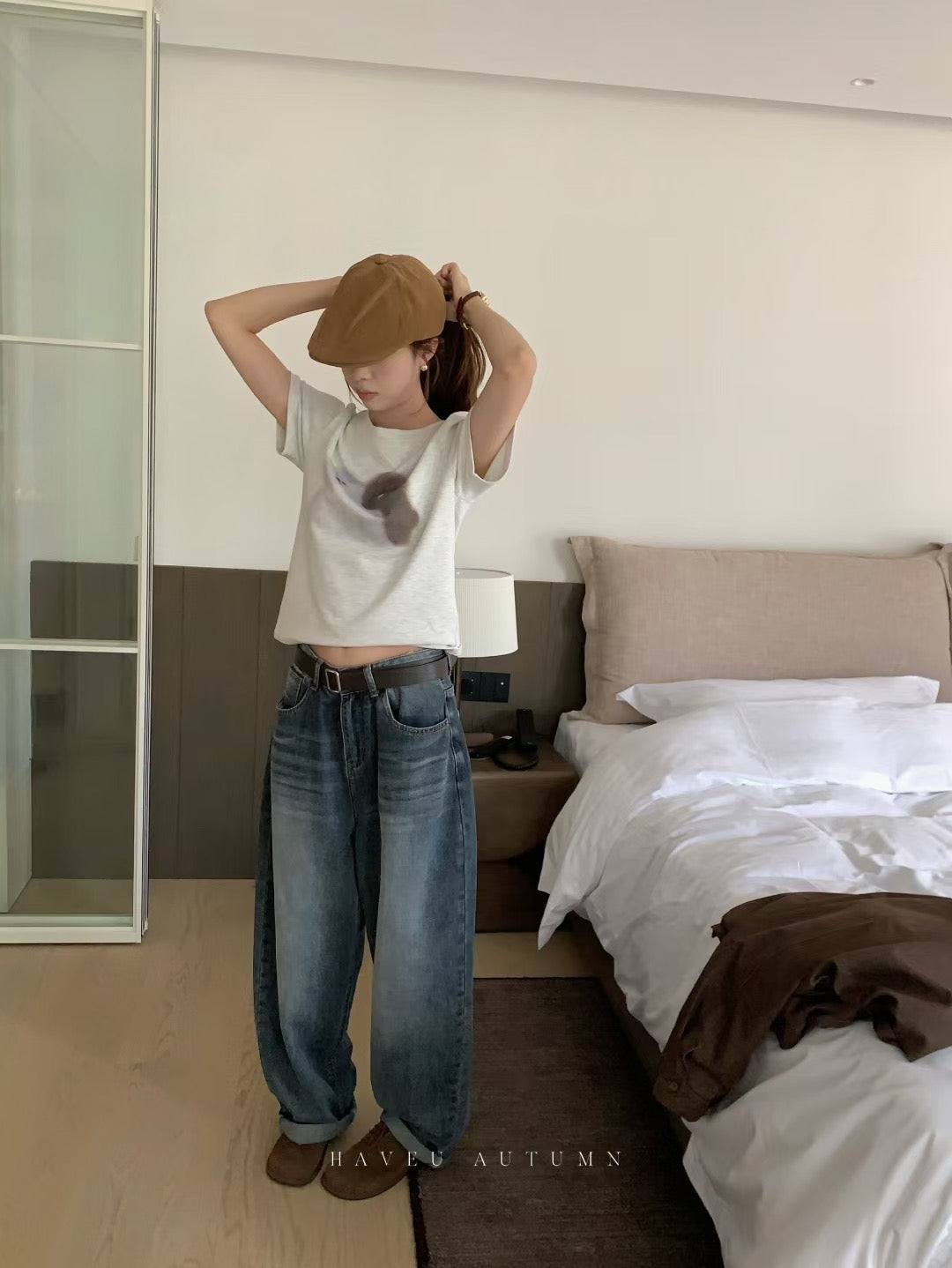 // 超顯瘦彈性質料小狗TEE
